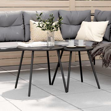 Set 2 Tuintafeltjes | 34% korting | Laatste kans, Tuin en Terras, Verzenden, Zo goed als nieuw, Rond, Metaal