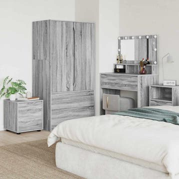 vidaXL Badkamerkast 40,5 x 40 x 44 cm Bewerkt hout Grijs, Verzenden, Nieuw