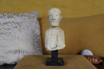 Musée du Louvre - Beeld, Apôtre de Cluny - 26 cm - Hars, Antiquités & Art, Antiquités | Céramique & Poterie