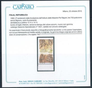 Italiaanse Republiek - Maestre Pie Filippine, 750 lire,, Gestempeld
