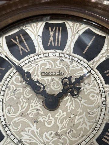 Klok - XXL Gian Size - Mercedes - Wall Clock - Staal, Leder