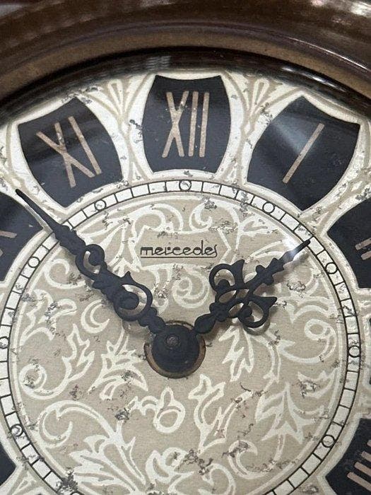 Klok - XXL Gian Size - Mercedes - Wall Clock - Staal, Leder, Antiek en Kunst, Antiek | Klokken