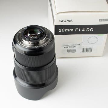 Sigma 20mm F1.4 DG Groothoeklens, Nieuw