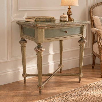 Bijzettafel - Hout, Glas, Textiel - Salontafel met