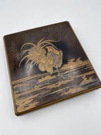 Doos - Goud, Zilver, Hout, Antiek Maki-e Suzuribako