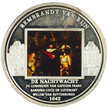 Nederland. Silver Plated Medal Rembrandt van Rijn / De