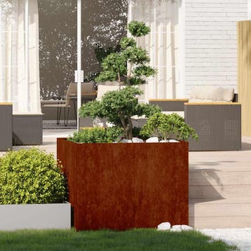 vidaXL Plantenbak Roestig 100 x 100 x 80 cm, Verzenden, Nieuw