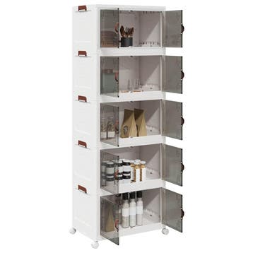 vidaXL Opbergbox stapelbaar met wielen 5-laags 75 L, Doe-het-zelf en Bouw, Transportwagens, Verzenden, Nieuw