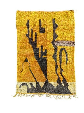 Marokkaans Boujad-tapijt van natuurlijke wol – Gedurfde