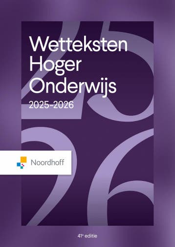 Wetteksten hoger onderwijs 2025-2026 9789001048556 raad, Verzenden, Gelezen, Raad