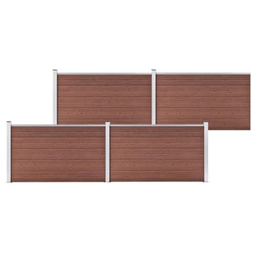 vidaXL Schutting 699x106 cm HKC bruin, Verzenden, Nieuw