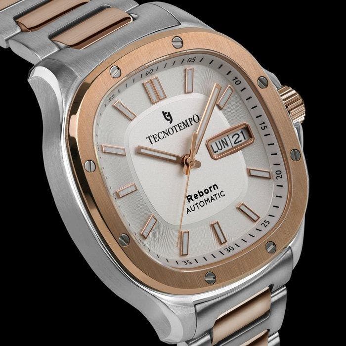 Tecnotempo - Automatic - Reborn - Gold tone - Sans prix de, Handtassen en Accessoires, Horloges | Heren