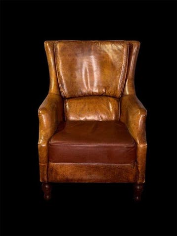 Fauteuil - Cuir, Bois
