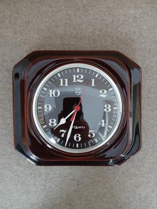 Wandklok - Philips - Vintage Keramiek, Glas - 1970-1980 -, Antiquités & Art, Art | Objets design