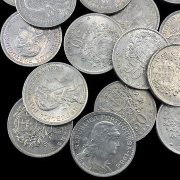 Portugal. Lot with 60x 50 Centavos Alpaca Coins (Zonder