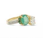 Statement ring - 14 karaat Geel goud - 1.60ct. tw. Diamant