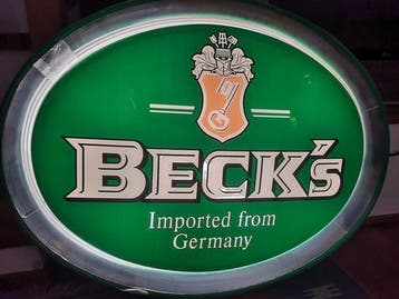 Becks - Neon-lichtreclame voor bier - Reclamebord -