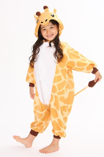 KIMU® Onesie Giraf Pak 152-158 Girafpak Kostuum Oranje Geel, Ophalen of Verzenden, Nieuw