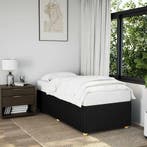 vidaXL Bedframe zonder matras 100x200 cm stof zwart, Verzenden