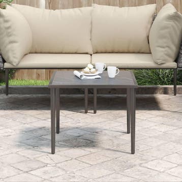 vidaXL Tuintafel 48x48x37 cm staal grijs, Verzenden