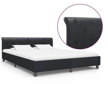 vidaXL Bedframe kunstleer zwart 160x200 cm, Huis en Inrichting, Slaapkamer | Bedden, Verzenden, Nieuw