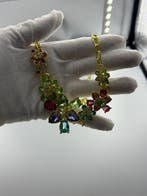 Swarovski - kristal, Metaal - Halsketting - Kleurrijke, Antiquités & Art