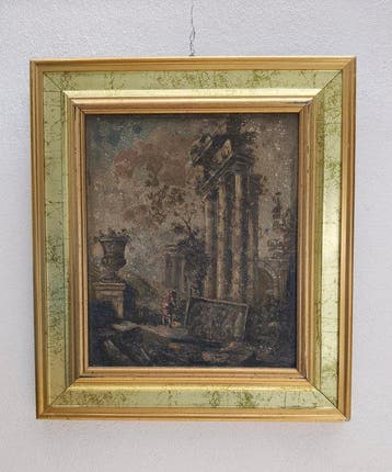 Scuola italiana (XVIII-XIX) - Capriccio Architettonico con