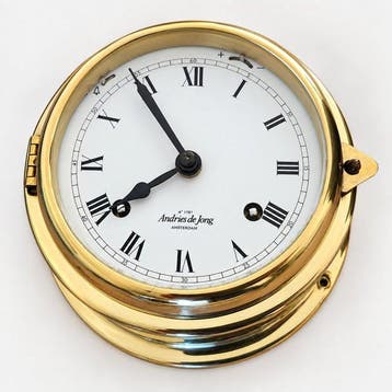 Objets maritimes - Andries de Jong - Laiton- Horloge de bord, Antiek en Kunst