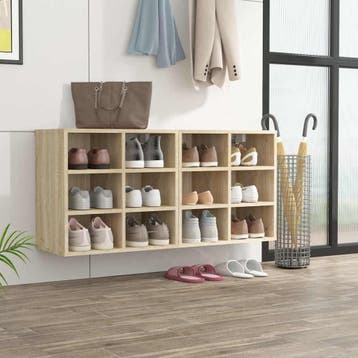 vidaXL Schoenenkasten 2 st 52,5x30x50 cm sonoma eikenkleurig, Verzenden