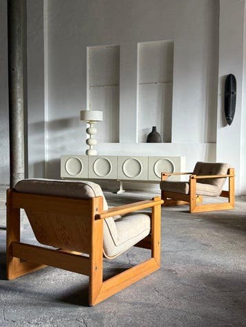 Fauteuil (2) - Seita - Vurenhout, Wol