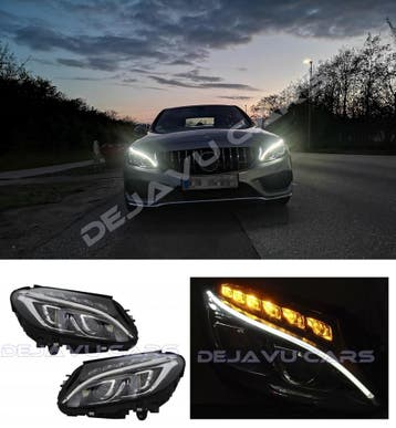 Volledig LED Koplampen voor Mercedes Benz C-Klasse W205, Autos : Divers, Ophalen of Verzenden