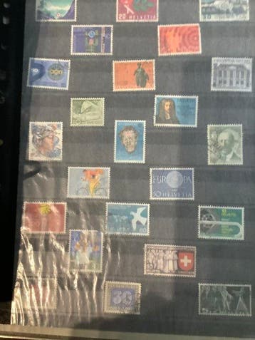 divers - 3 dossiers avec timbres de tous les pays, Gestempeld