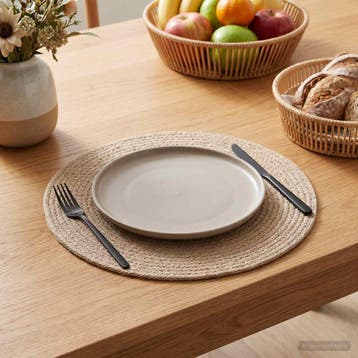 vidaXL Jute Placemat 4 st Naturel 100% Tossa Jute, Maison & Meubles, Cuisine | Linge de cuisine, Verzenden