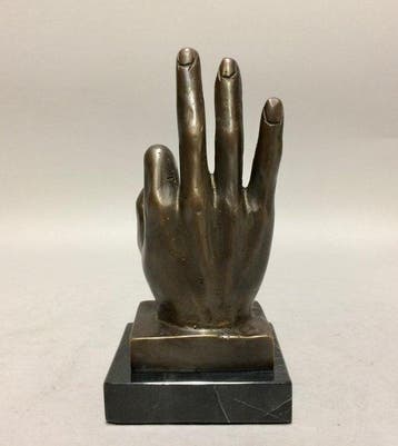 sculptuur, OKÉ - 19 cm - Brons