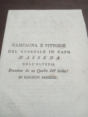 Giacinto Barrere - Periodo Napoleonico in Italia - Campagna