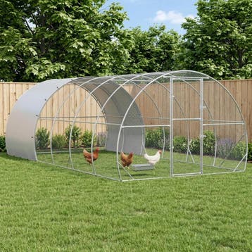 vidaXL Kippenhok zilver 600 x 300 x 200 cm Gegalvaniseerd, Verzenden, Nieuw