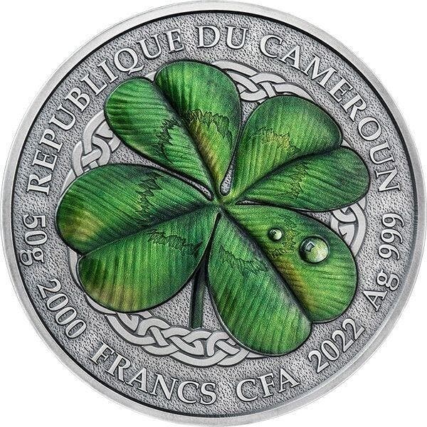 Kameroen. 2000 Francs 2022 Keep Your Luck 50 g Antique, Timbres & Monnaies, Monnaies | Europe | Monnaies non-euro