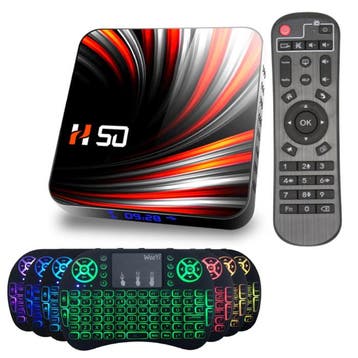 H50 TV Box Mediaspeler met Draadloos RGB Toetsenbord -, Verzenden, Nieuw