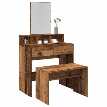 vidaXL Kaptafelkruk 70x35x45 cm bewerkt hout oud houtkleurig, Maison & Meubles, Tabourets, Verzenden