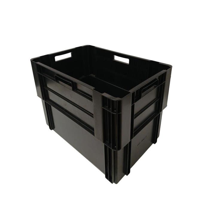 Nestbare Stapelkrat 600x400x420 mm euronorm zwart, Zakelijke goederen, Kantoor en Winkelinrichting | Magazijn, Stelling en Opslag