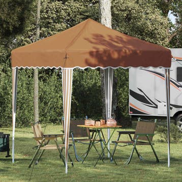 vidaXL Pop-up Feesttent 195 x 195 x 245 cm Beige Oxford Stof, Verzenden