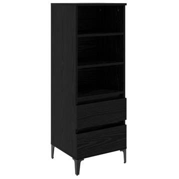 vidaXL Highboard Zwart eiken 40 x 36 x 110 cm Bewerkt hout, Verzenden