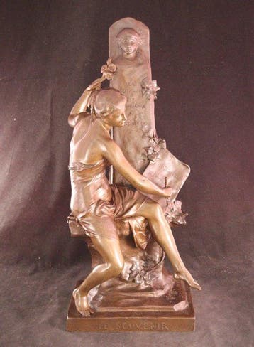 Antiek bronzen beeld - Emile Louis Picault (1833-1915) -, Antiek en Kunst