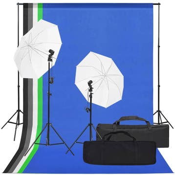 vidaXL Fotostudioset met verlichtingsset en achtergrond, Verzenden, Nieuw