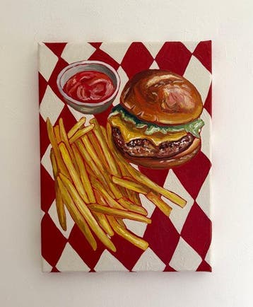 Cansu Rossi - Classic Burger - Oil painting