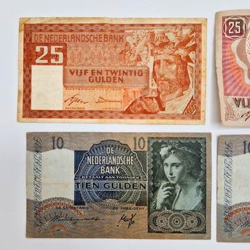 Nederland. - 2 x 25, 4 x 10 Gulden - PL68, PL67, PL45, PL38