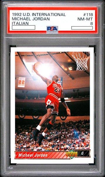 1992 UD International - Michael Jordan #118 Graded card -, Nieuw