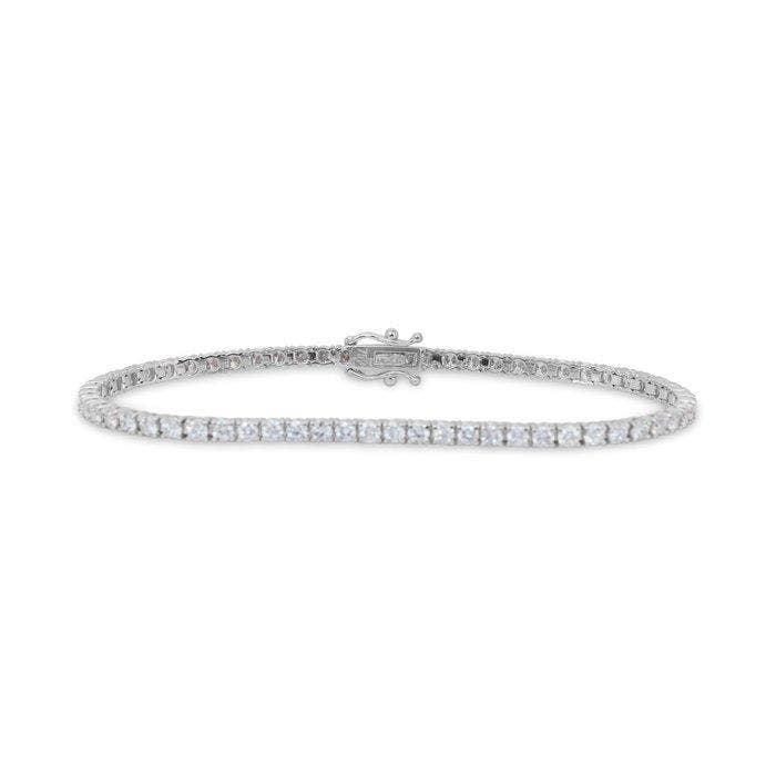 Armband - 18 karaat Witgoud - 3.88ct. tw. Diamant, Handtassen en Accessoires, Armbanden