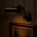 Wandlampen Messing Schilderijlamp Matisse Antiek Zwart, Huis en Inrichting, Lampen | Wandlampen, Verzenden, Nieuw