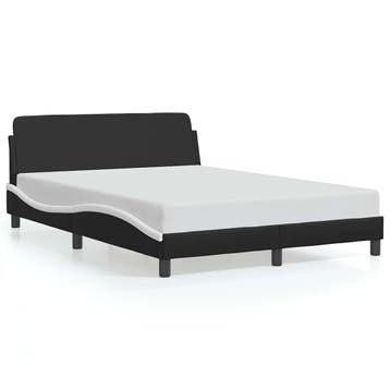 Bedframe 120x200 zwart/wit | 47% korting | Retour deal!, Verzenden